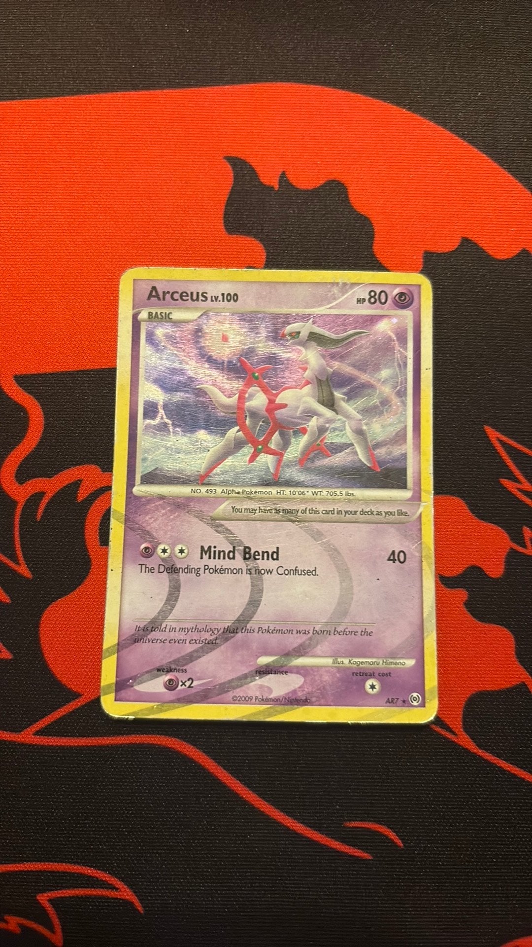 POKÉMON ARCEUS AR4/99 – PLATINUM ARCEUS – HOLO – PLAYED, Verzenden, Zo goed als nieuw