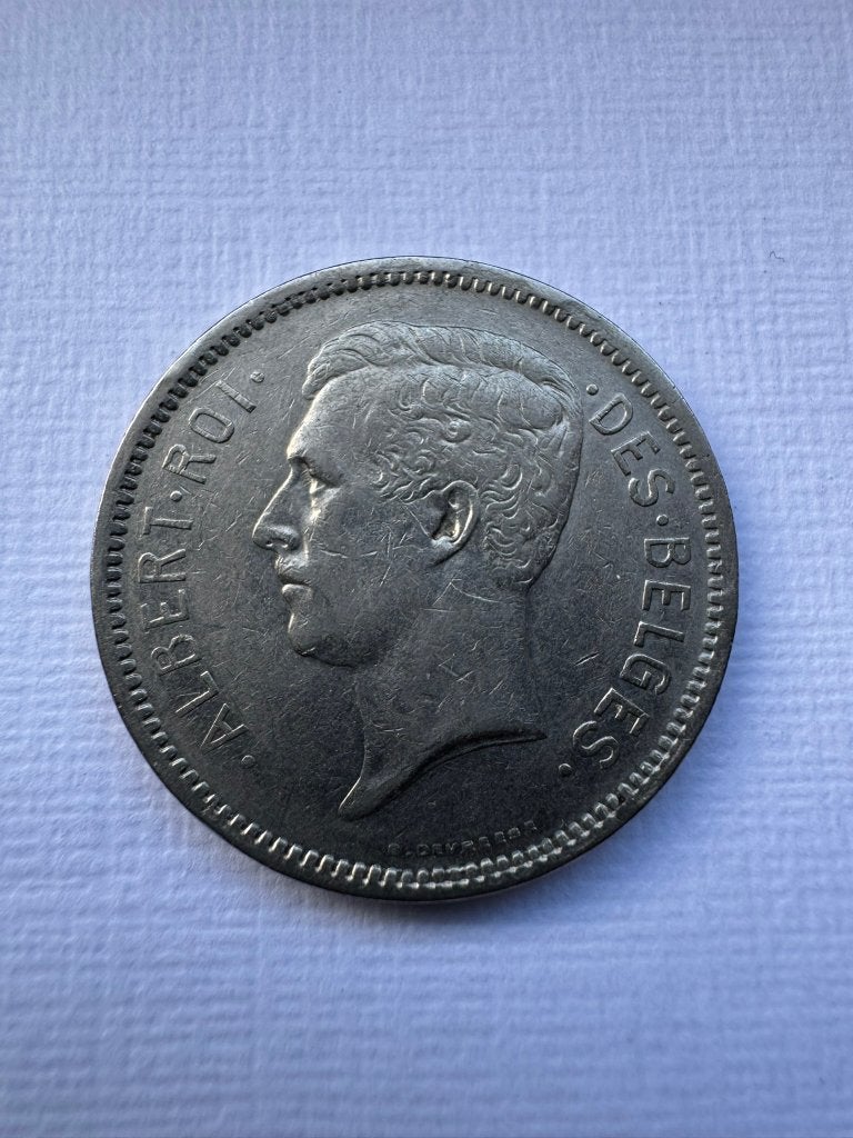 België - 5 francs 1931, Postzegels en Munten, Ophalen of Verzenden, Overig, Losse munt
