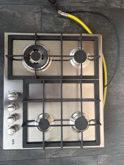 AEG Gas inbouw kookplaat te koop, Zo goed als nieuw, Inbouw, Gas, 4 kookzones
