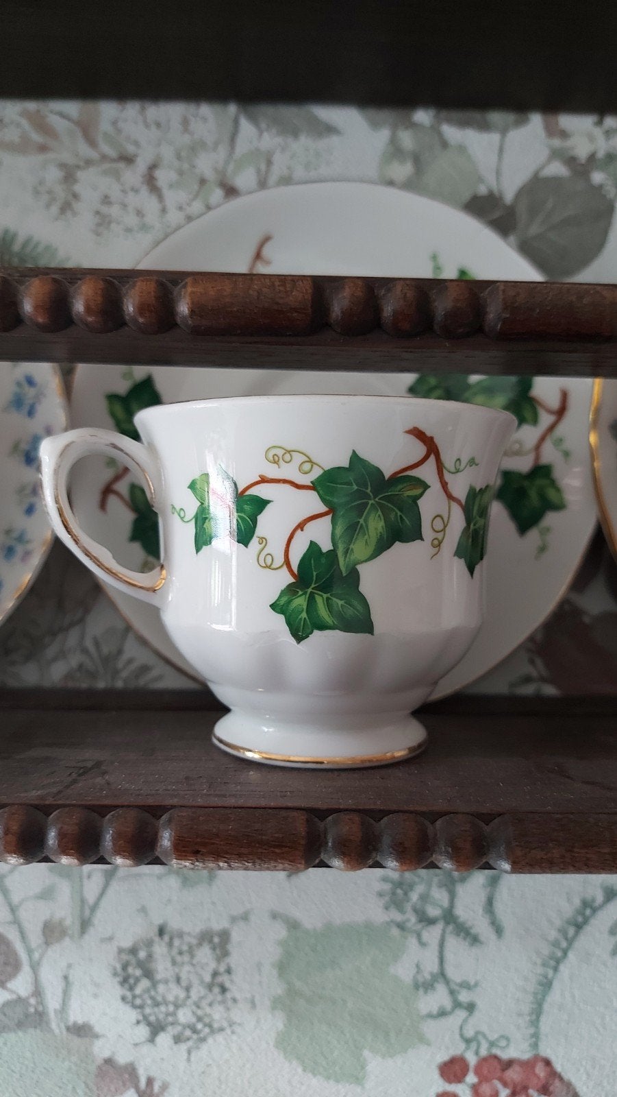 Vintage Colclough Bone China theekopje met het 'Ivy Leaf', Ophalen of Verzenden