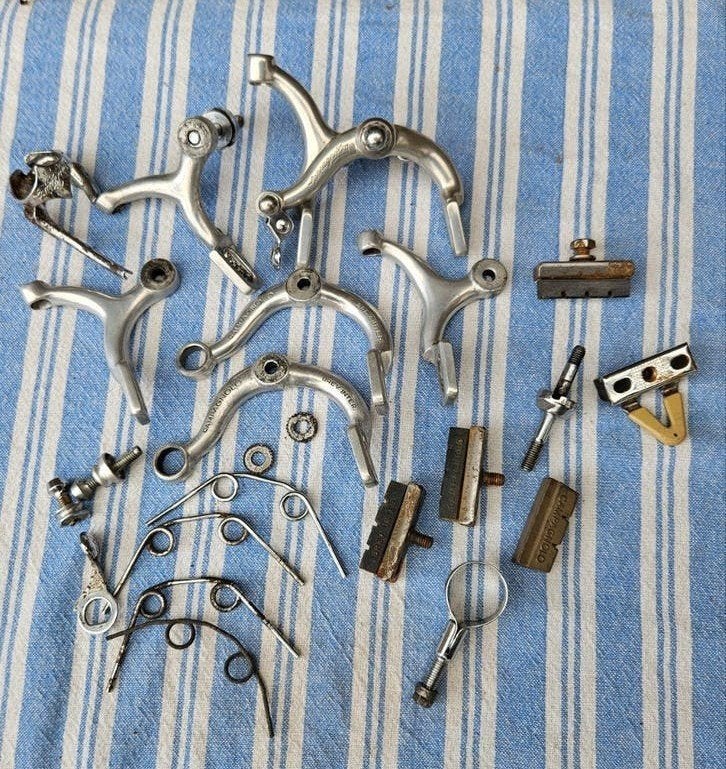 campagnolo record remmen spareparts, Fietsen en Brommers, Remmen, Gebruikt, Ophalen of Verzenden, Campagnolo Record
