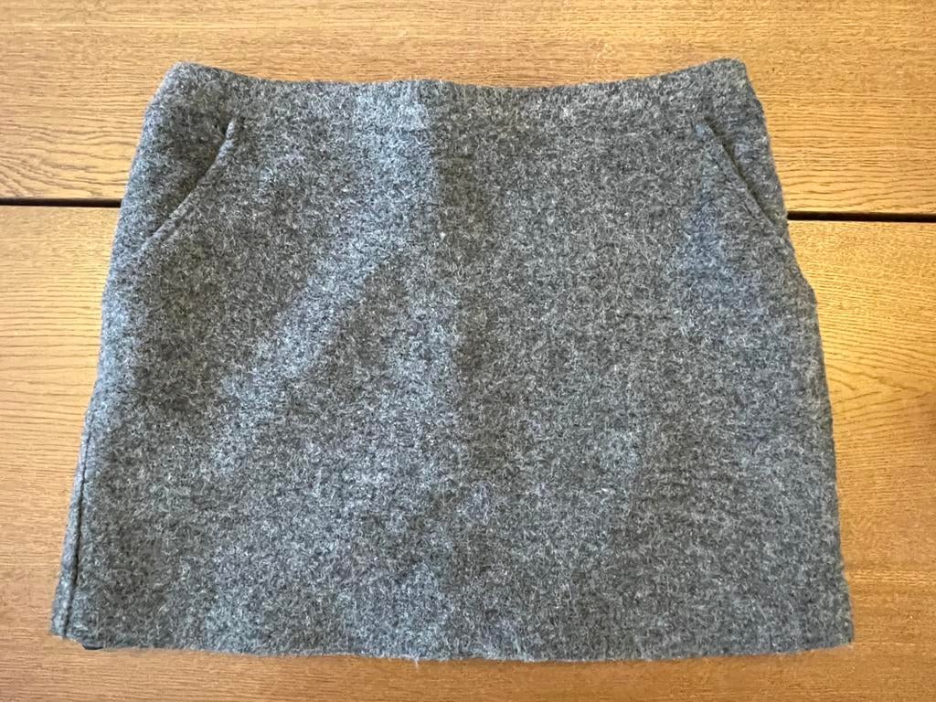 Grijze (wollen/tweed) rok By-Bar maat 38/40- als nieuw, Maat 38/40 (M), Ophalen of Verzenden, Zo goed als nieuw, Grijs