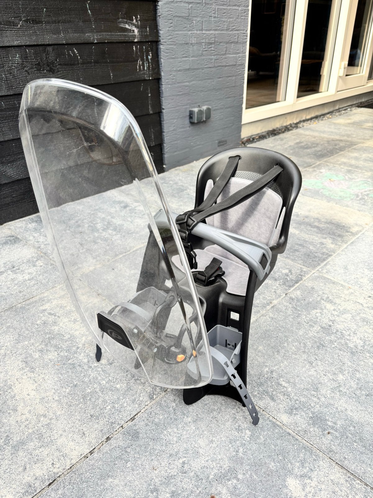 Bobike/Polisport Exclusive Mini fietsstoeltje met windscherm, Ophalen, Zo goed als nieuw, 9 t/m 18 kg, Voorzitje