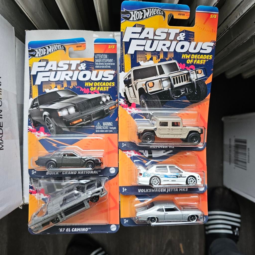 Hot Wheels Fast & Furious Decades of Fast Set (5 stuks), Nieuw, Ophalen of Verzenden, Service.nl@mattel.com, Mattel