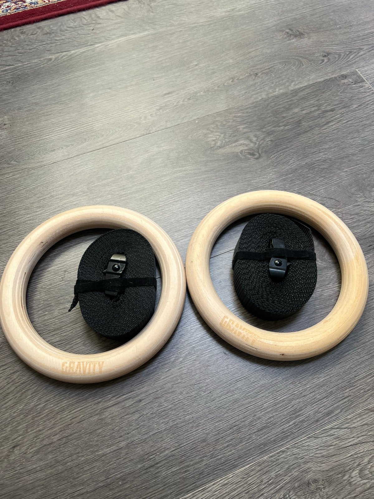 Gravity Fitness Houten Gymnastiekringen 32mm met banden, Sport en Fitness, Fitnessmaterialen, Ophalen of Verzenden, Nieuw, Armen