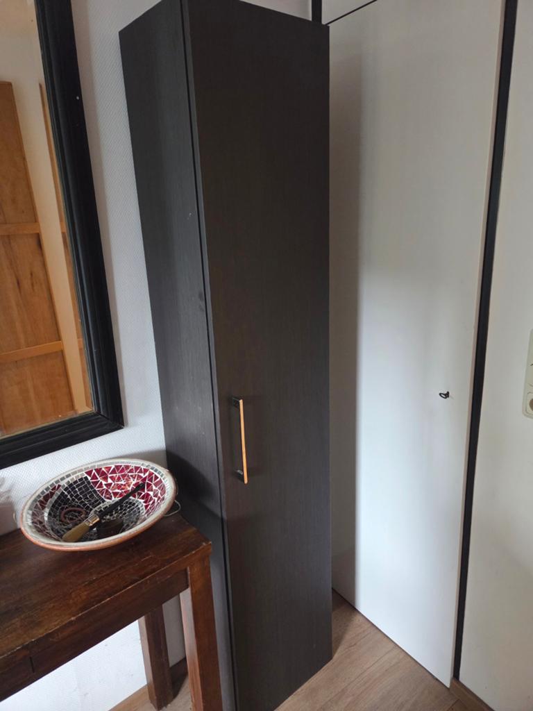 Smalle kast (voor badkamer bv), Huis en Inrichting, Kasten | Boekenkasten, Ophalen of Verzenden, 25 tot 50 cm, Glas, 50 tot 100 cm