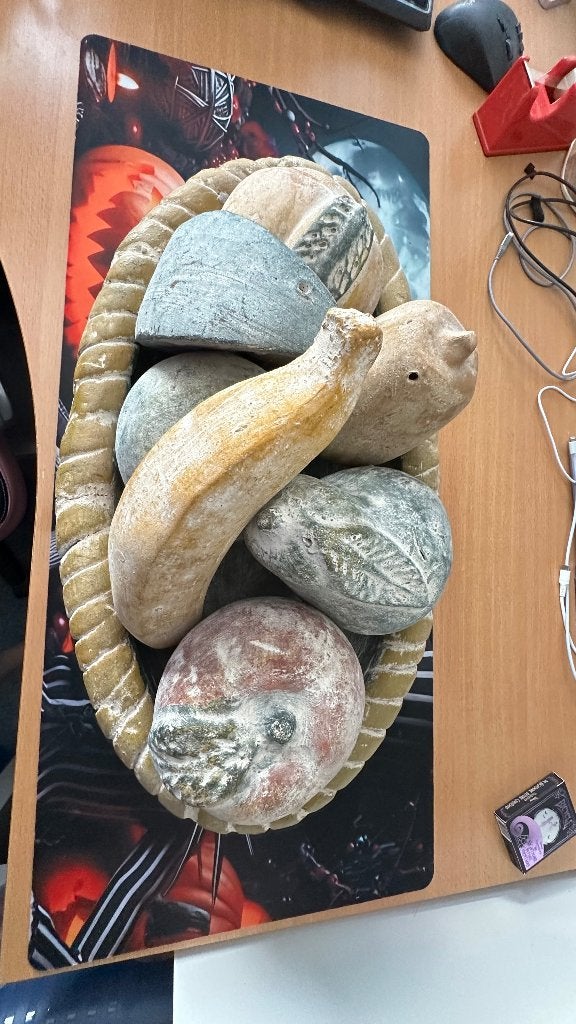 Fruitschaal van klei Mexicaans, Ophalen, Overige stijlen, Zo goed als nieuw, Natuurlijk materiaal