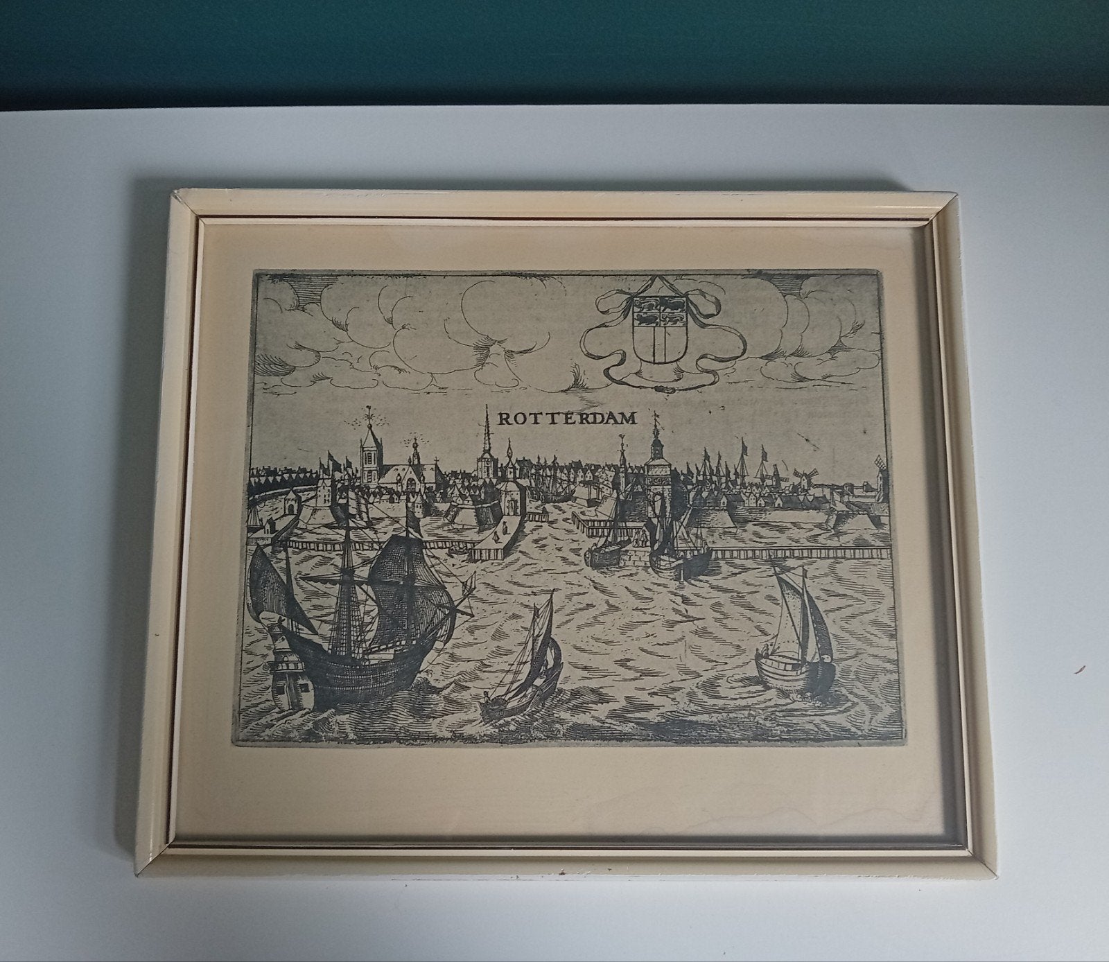 Gezicht op Rotterdam van Guiccardini uit circa 1613, Ophalen of Verzenden