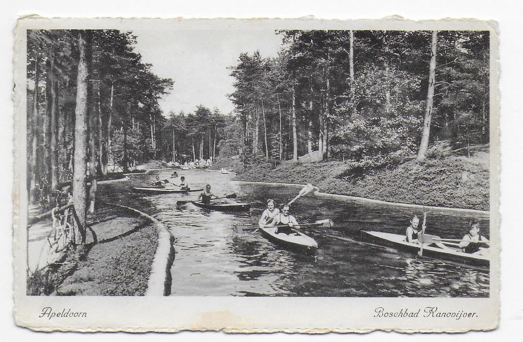 Apeldoorn Kanovijver oude gelopen ansichtkaart (2089 ), Verzenden, 1940 tot 1960, Gelopen, Gelderland