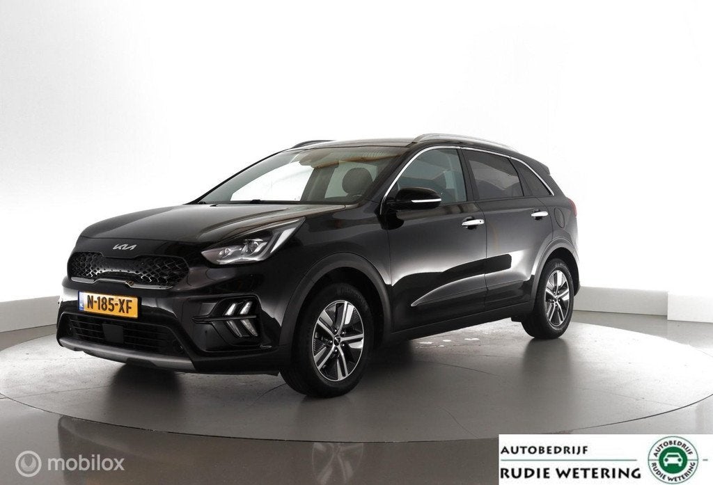 Kia Niro 1.6 GDi Hybrid DynamicPlusLine leer|led|cam|dab|lmv, Auto's, Kia, Adaptive Cruise Control, Gebruikt, Met garantie (alle)