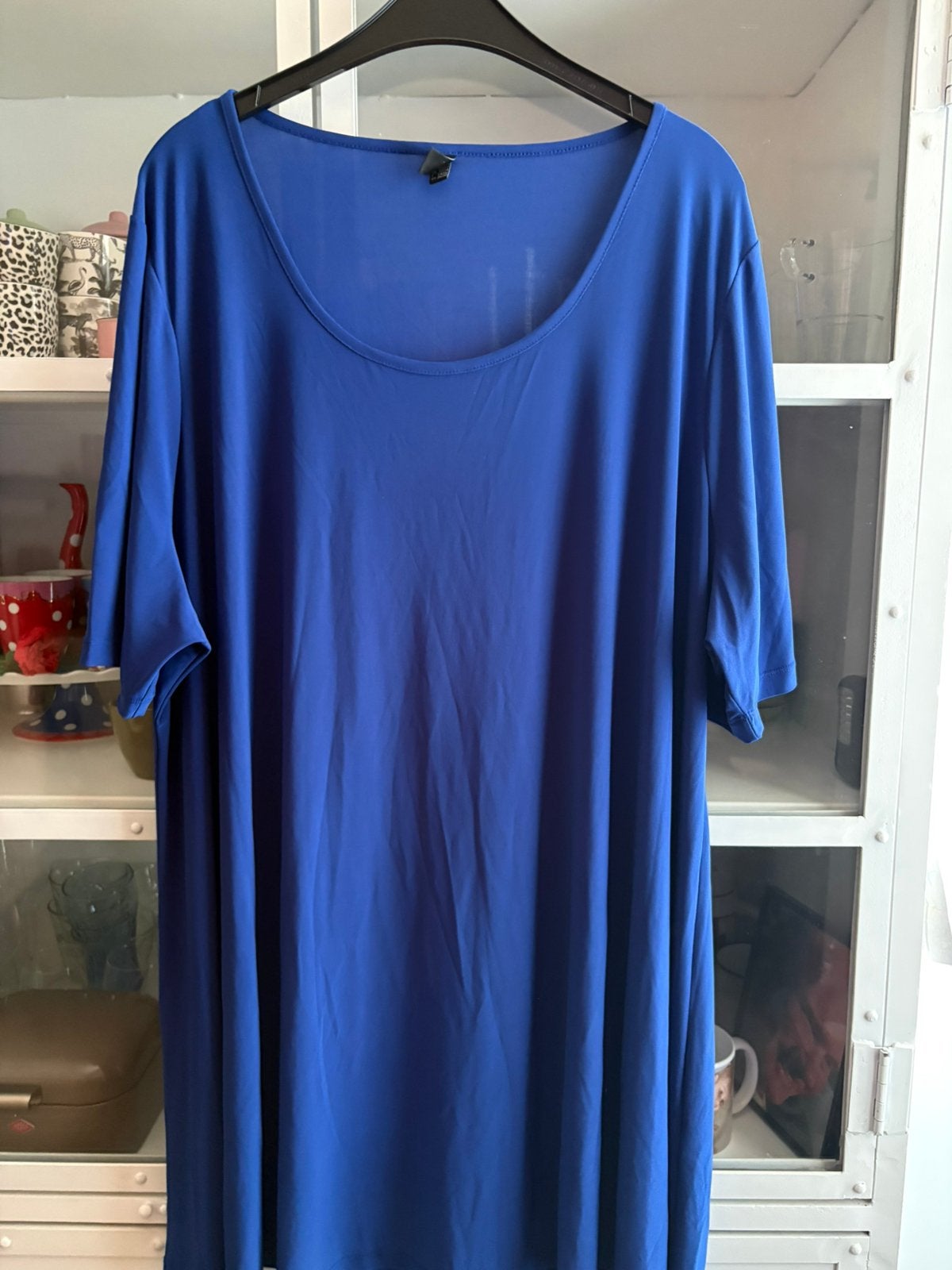Yoek dolce shirt korte mouw maat 58/60, Verzenden, Zo goed als nieuw, Maat 46/48 (XL) of groter, Blauw