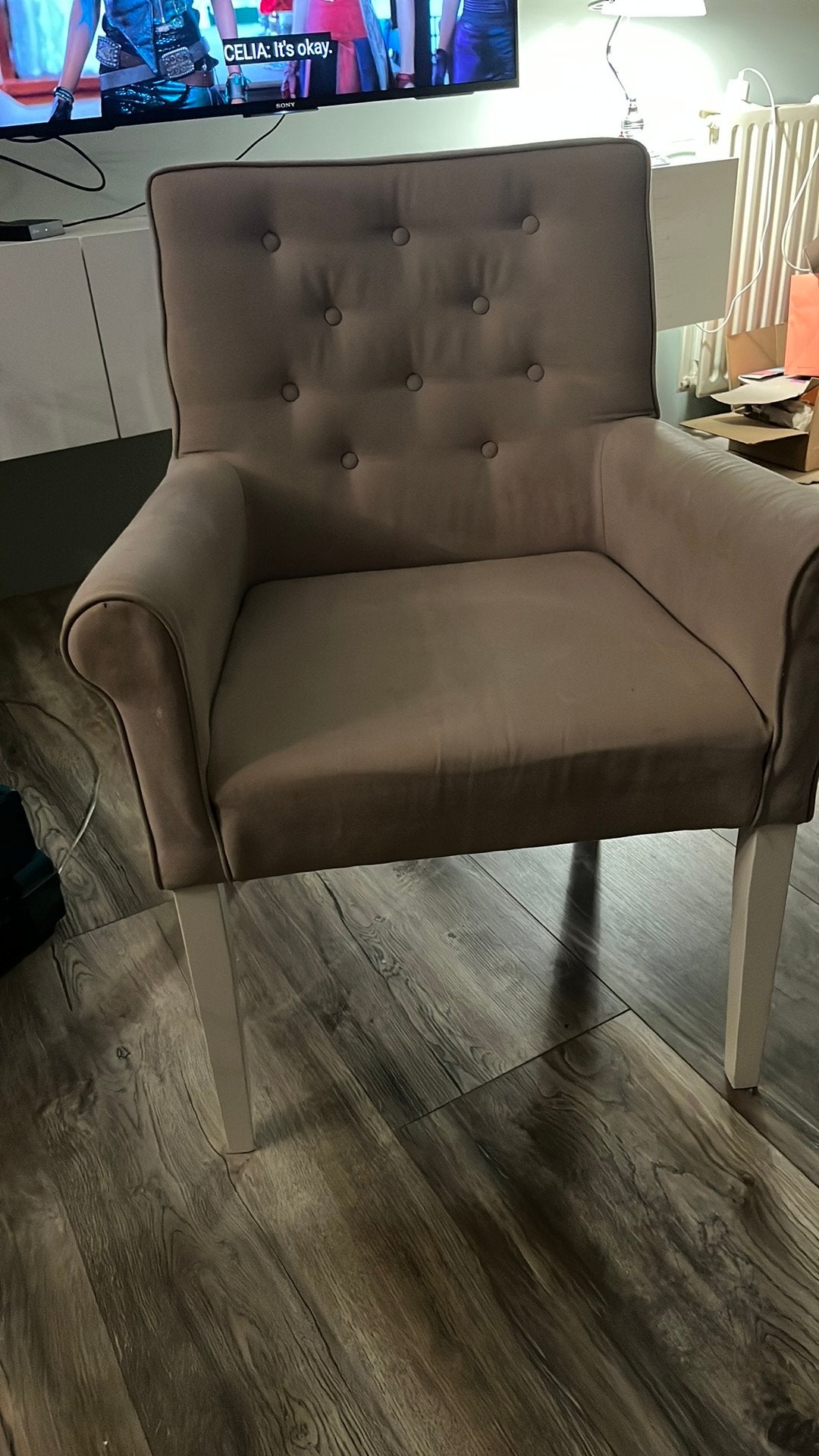 6 Eetkamerstoelen van Riviera maison, Ophalen, Gebruikt, Minder dan 75 cm, Romantisch