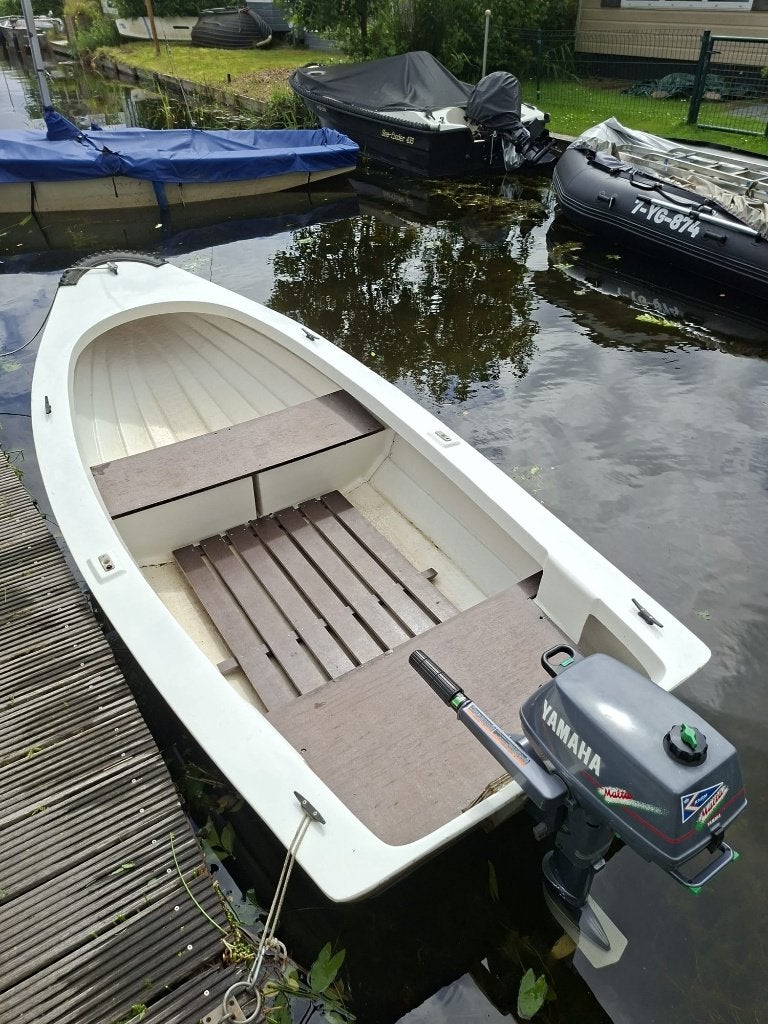 Polyester boot + 3.5 pk Yamaha buitenboordmotor, Watersport en Boten, Accessoires en Onderhoud, Ophalen, Gebruikt, Overige typen