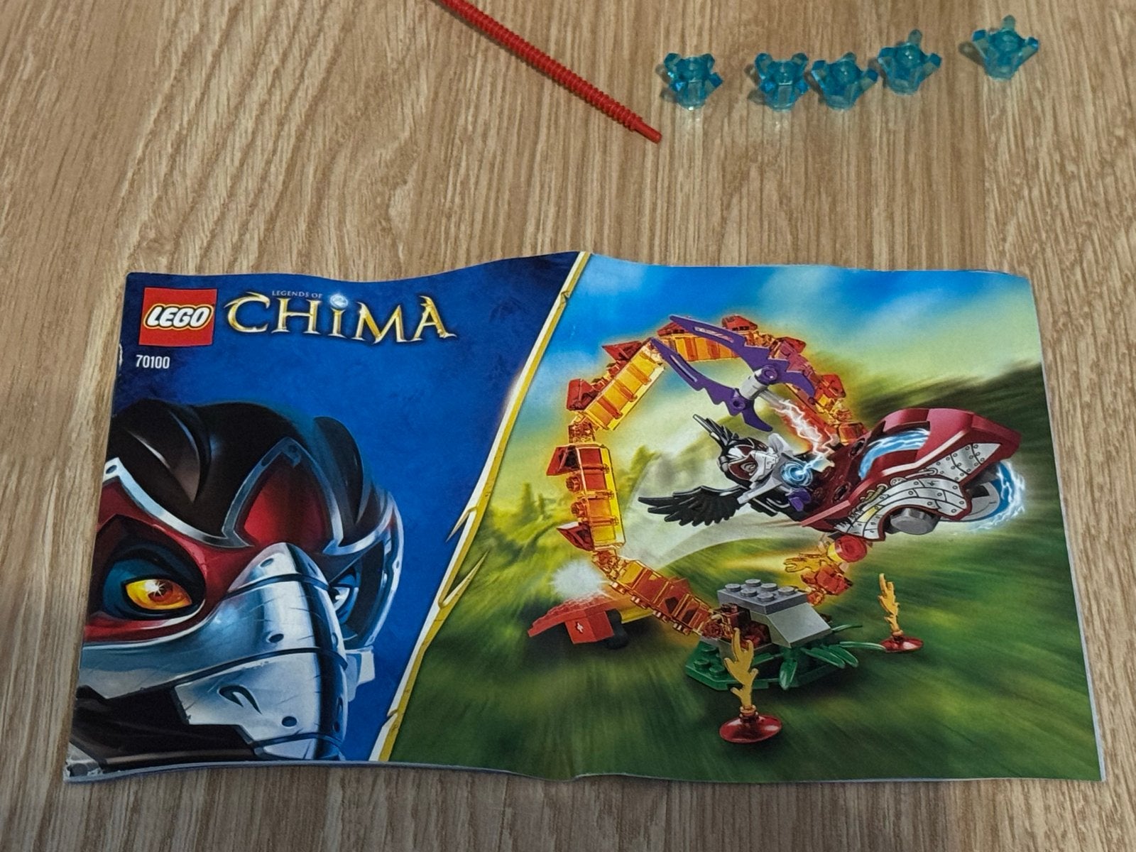 LEGO Chima 70100 Ring of Fire met kaarten en instructieboekj, Ophalen of Verzenden, Zo goed als nieuw