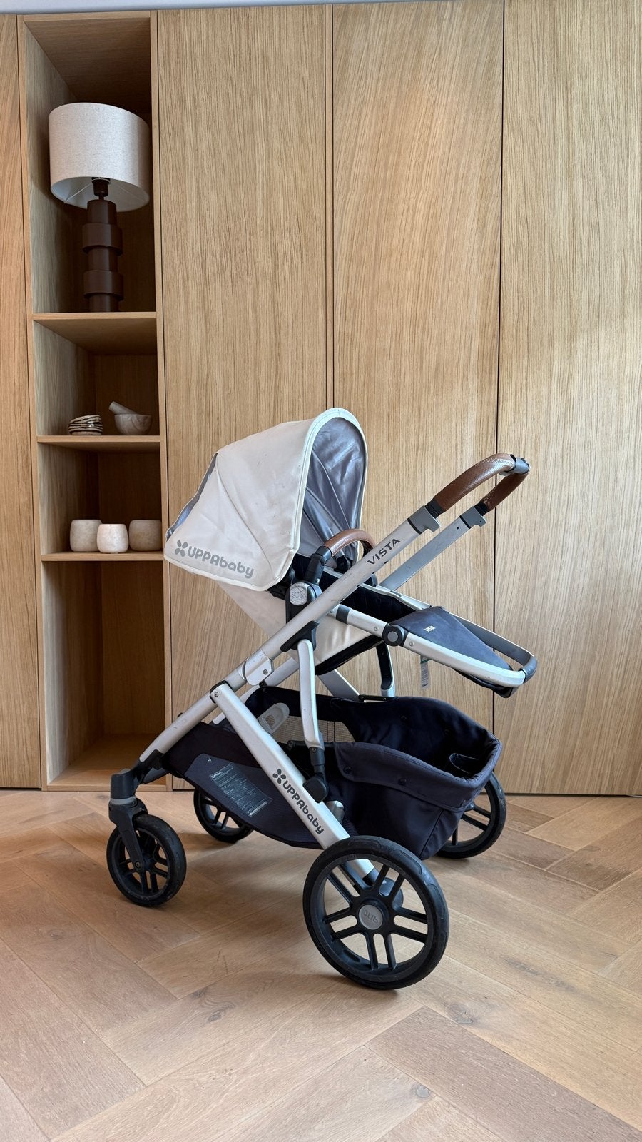 Uppababy Vista V2 Kinderwagen met Reiswieg, Zitje compleet, Gebruikt, Combiwagen, Met reiswieg, Ophalen