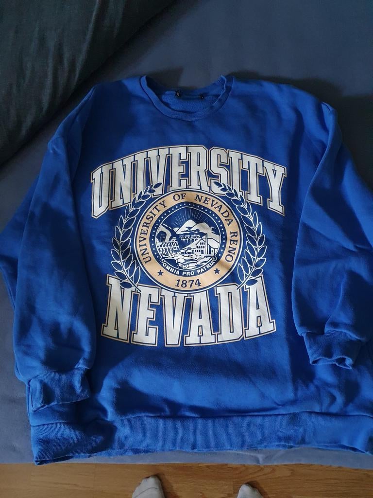 Blauwe 'University of Nevada' sweater, Blauw, Maat 46/48 (XL) of groter, Ophalen of Verzenden, Onbekend