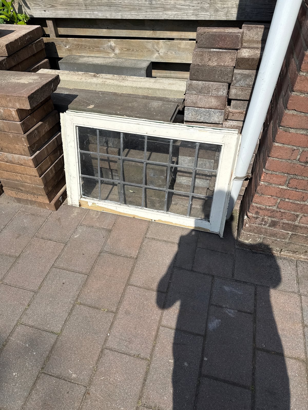 Authentiek Glas-in-lood Raam - Klassieke Uitstraling, Doe-het-zelf en Verbouw, Glas en Ramen, Ophalen, Gevelraam of Ruit, Gebruikt