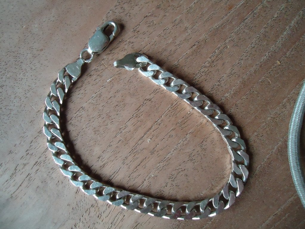 mooie stevige echt zilveren gourmet armband ruim 20 gram 925, Sieraden, Tassen en Uiterlijk, Armbanden, Ophalen of Verzenden, Gebruikt