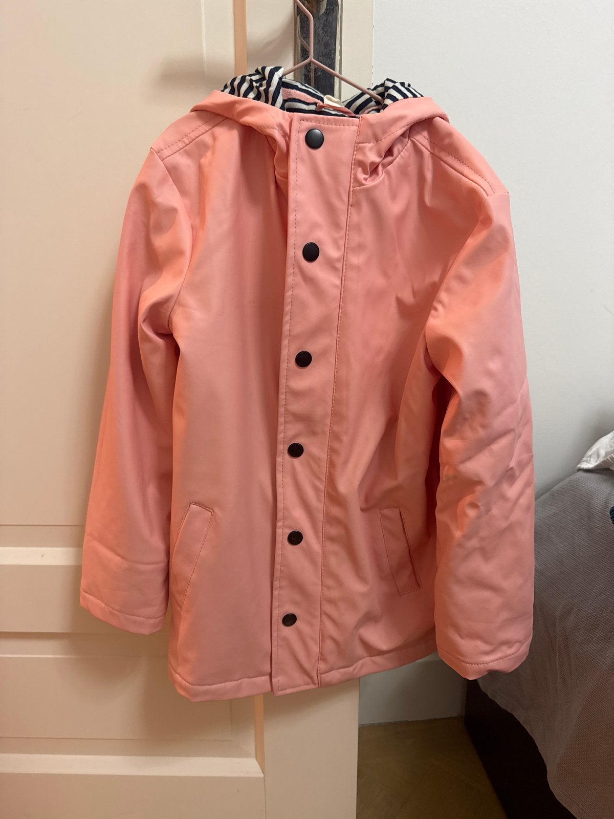 Roze regenjas HEMA voor meisjes gevoerd, Ophalen, Gebruikt, Meisje