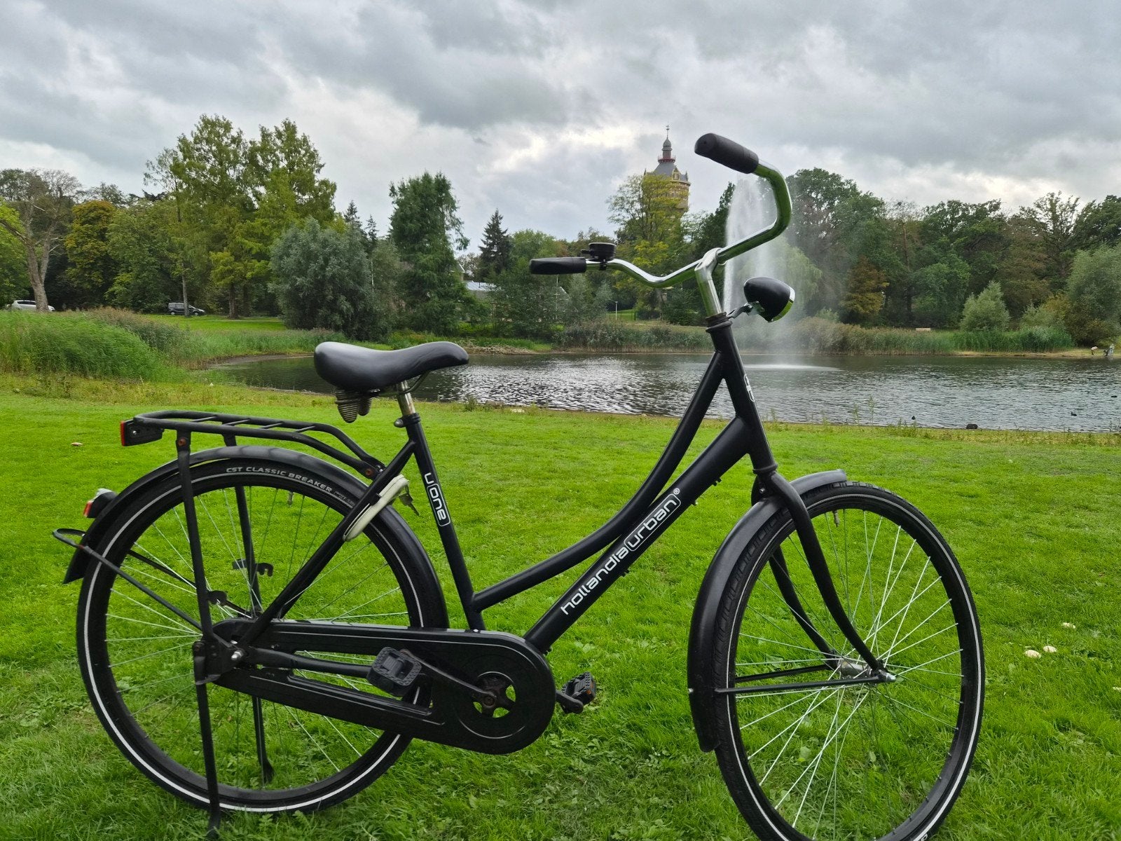 Mooie zwarte damesfiets - Hollandia Urban, Terugtraprem, Ophalen, Overige merken, 53 tot 56 cm
