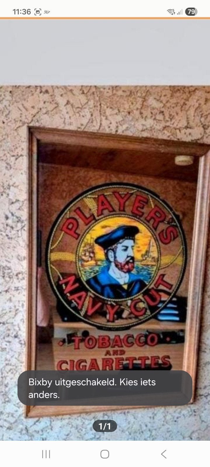 2 vintage spiegels: grote coca cola+Player's Navy Cut (zgan), Ophalen