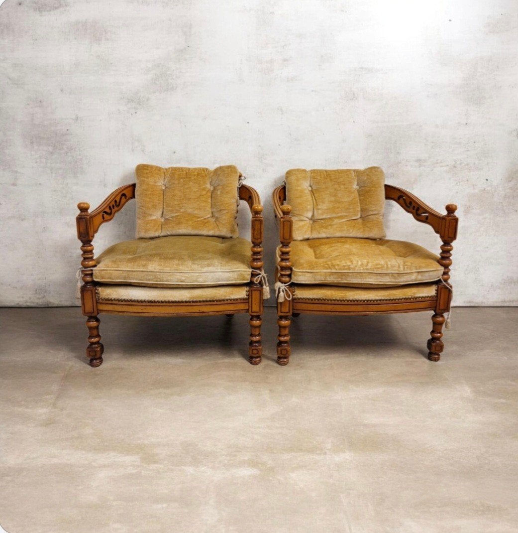 2 club fauteuils victoriaanse stijl set Giorgetti Fauteuils, Ophalen of Verzenden