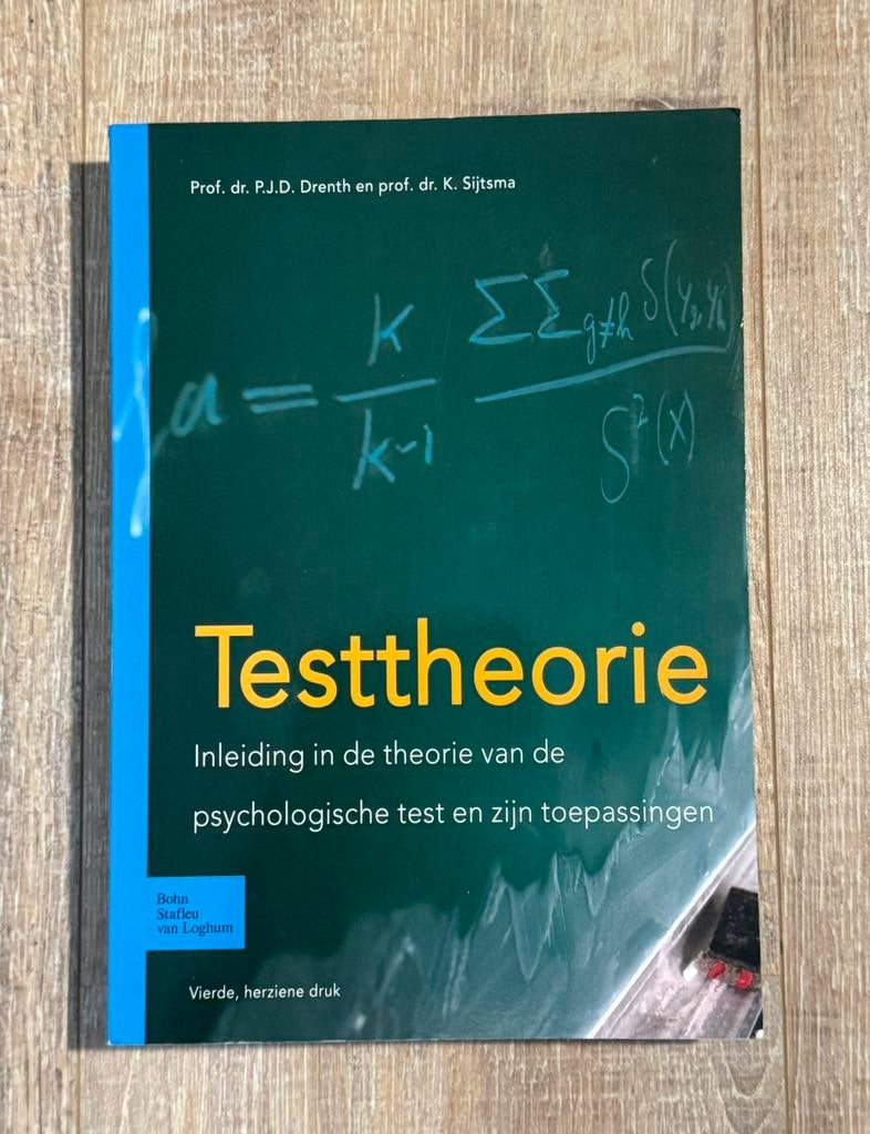 P.J.D. Drenth - Testtheorie, Boeken, Ophalen, Zo goed als nieuw, P.J.D. Drenth; K. Sijtsma