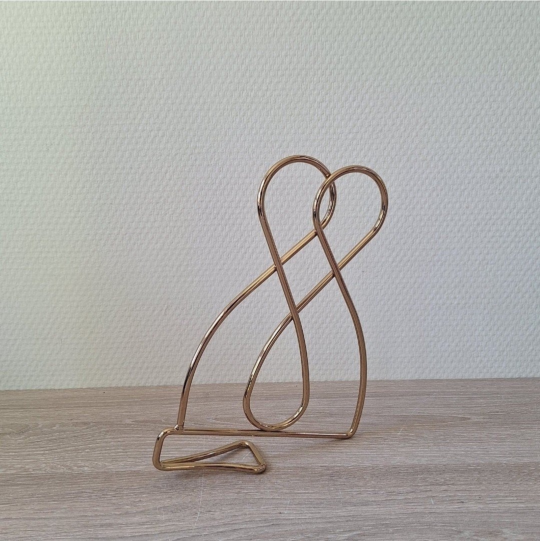 Vintage Ikea Spajl goud kleurige metalen boekensteun, Overige typen, Ophalen of Verzenden, Zo goed als nieuw, Metaal