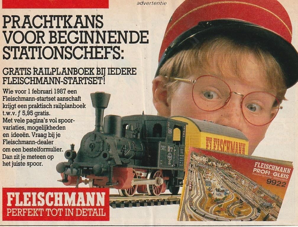 Retro reclame 1987 Fleischmann modelspoor startset, Verzamelen, Retro, Overige typen, Verzenden