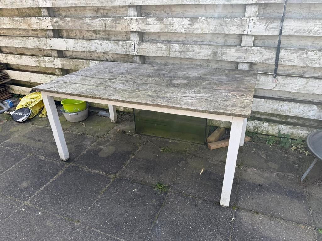 Tuintafel - gratis af te halen, Tuin en Terras, Tuintafels, Ophalen, Gebruikt, Rechthoekig, Hout