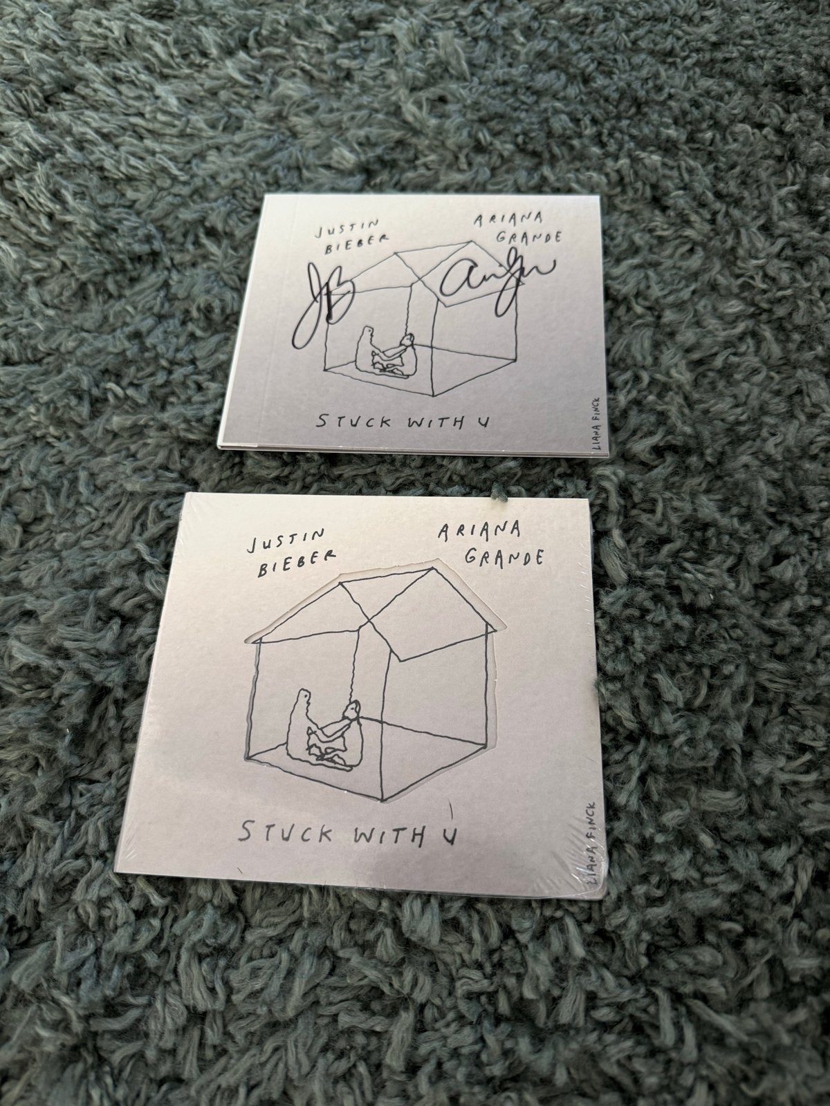 Justin Bieber & Ariana Grande - Stuck with U Gesigneerde CD, Pop, Ophalen of Verzenden, Gesigneerd, Single