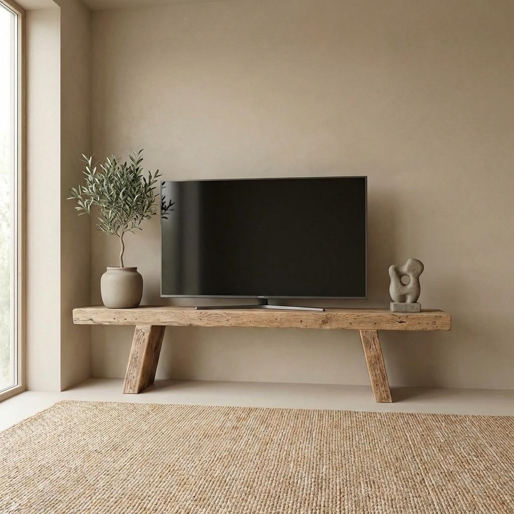 Oud houten bankjes / meubels / sidetables.   Nieuw !!, Ophalen, Zo goed als nieuw, 25 tot 50 cm, Rechthoekig