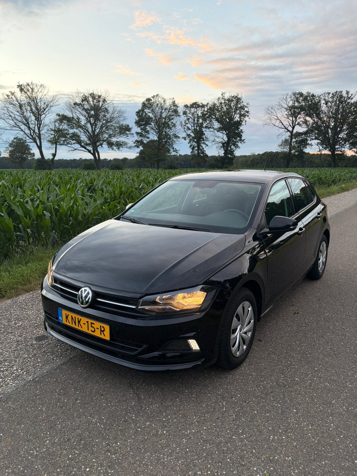 Volkswagen Polo, 1005 kg, Stof, Zwart, Zwart
