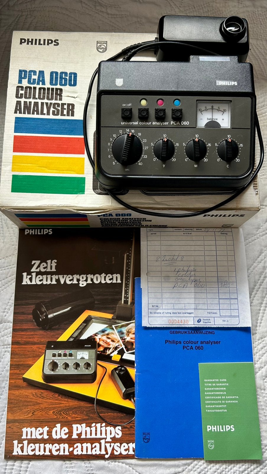 Vintage Philips Universal Colour Analyser PCA 060 in Doos, Audio, Tv en Foto, Ophalen of Verzenden, Zo goed als nieuw, Philips