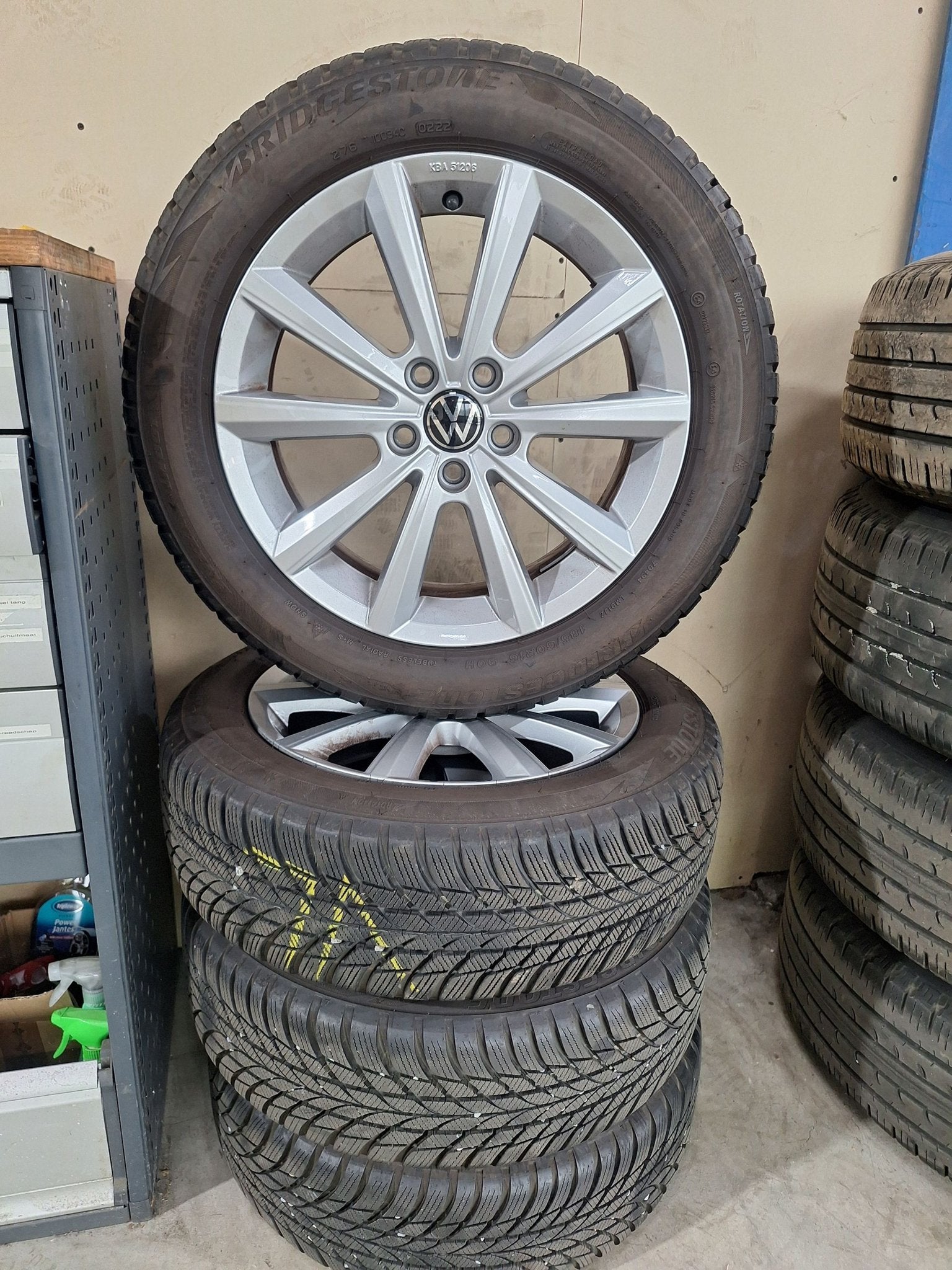 Volkswagen Polo Winterset 16 Inch, Ophalen, Gebruikt, -, Banden en Velgen