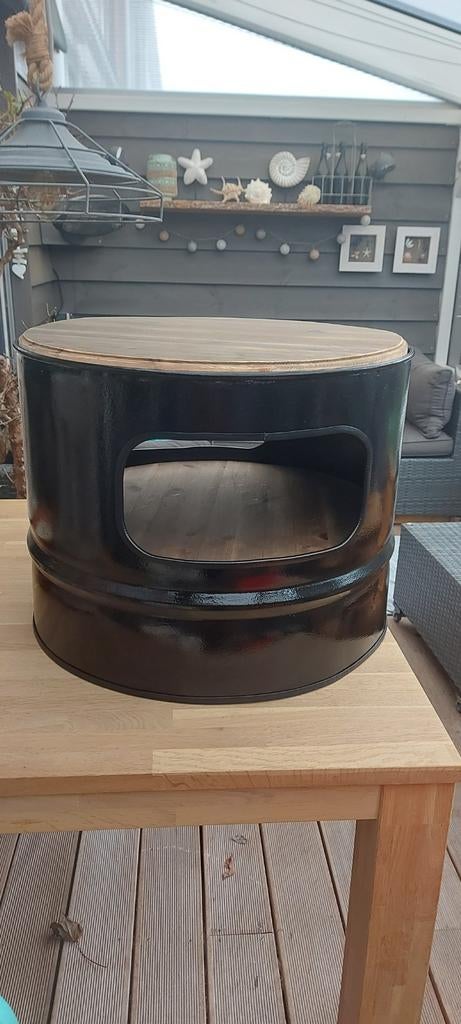 Superstoere salontafel van olievat, Huis en Inrichting, Tafels | Salontafels, Nieuw, Minder dan 50 cm, 50 tot 100 cm, 50 tot 100 cm