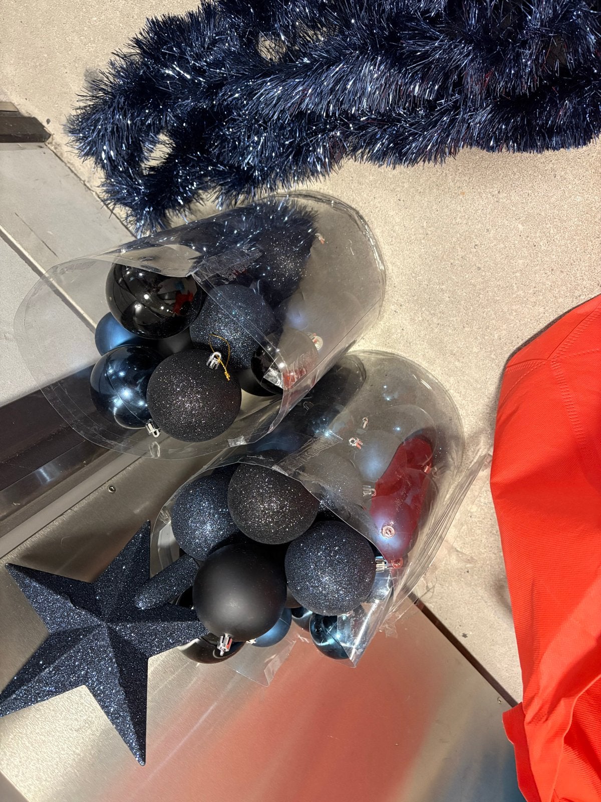 Kerstversiering diversen donkerblauw/zwart, Ophalen