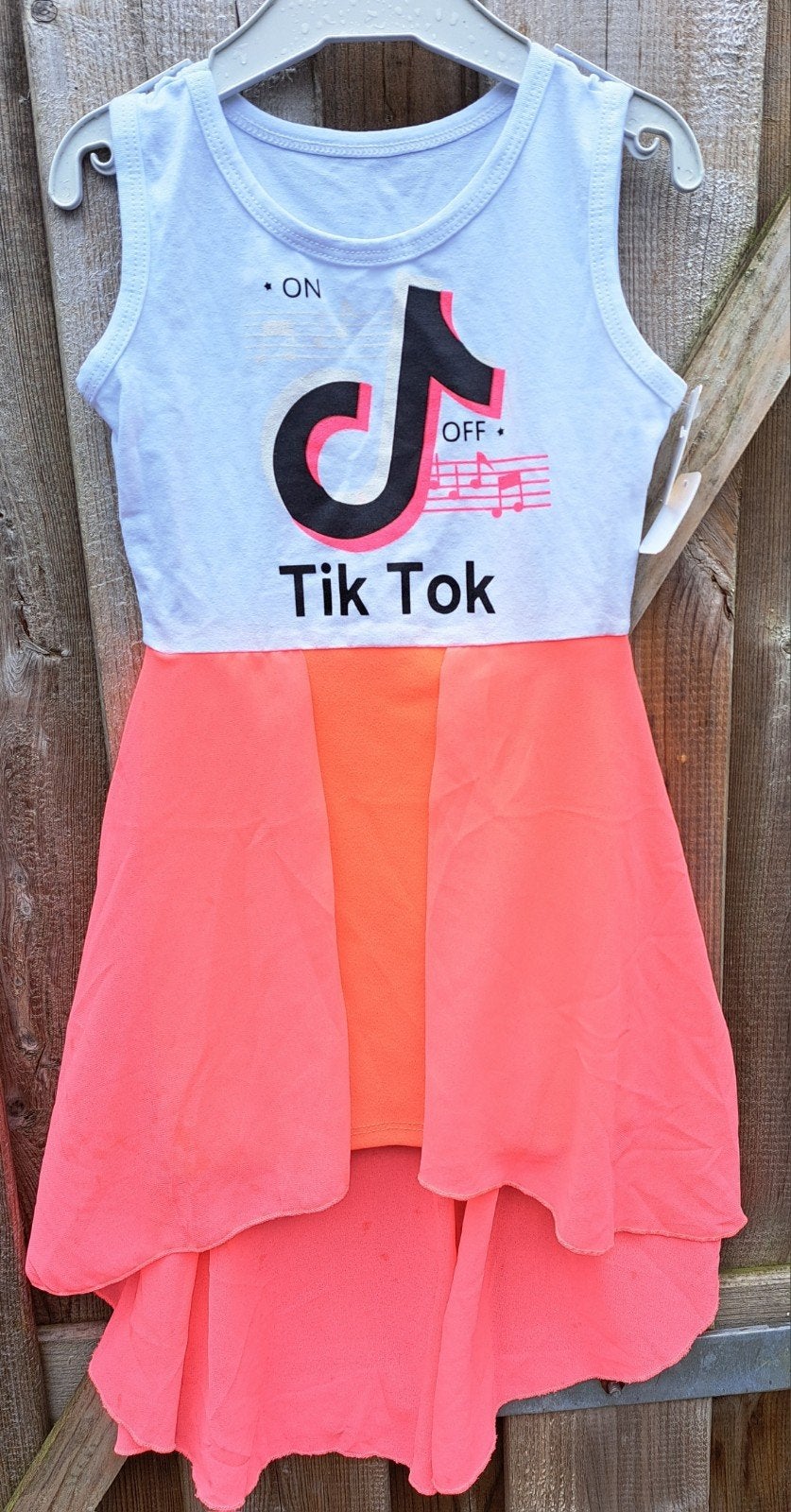 Jurk meisjesjurk zomerjurk Tik Tok fel roze meisjes jurk, Verzenden, Nieuw, Meisje, Jurk of Rok
