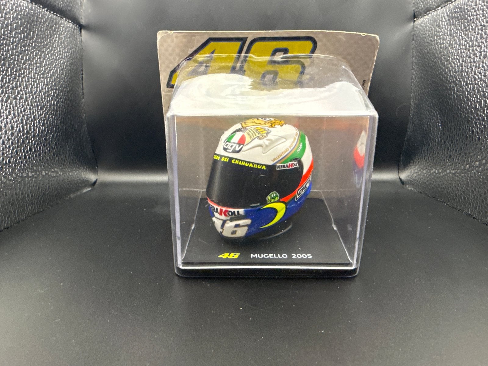 Valentino Rossi Helm Mugello 2005 Schaal 1:5, Ophalen of Verzenden, Zo goed als nieuw, Motor