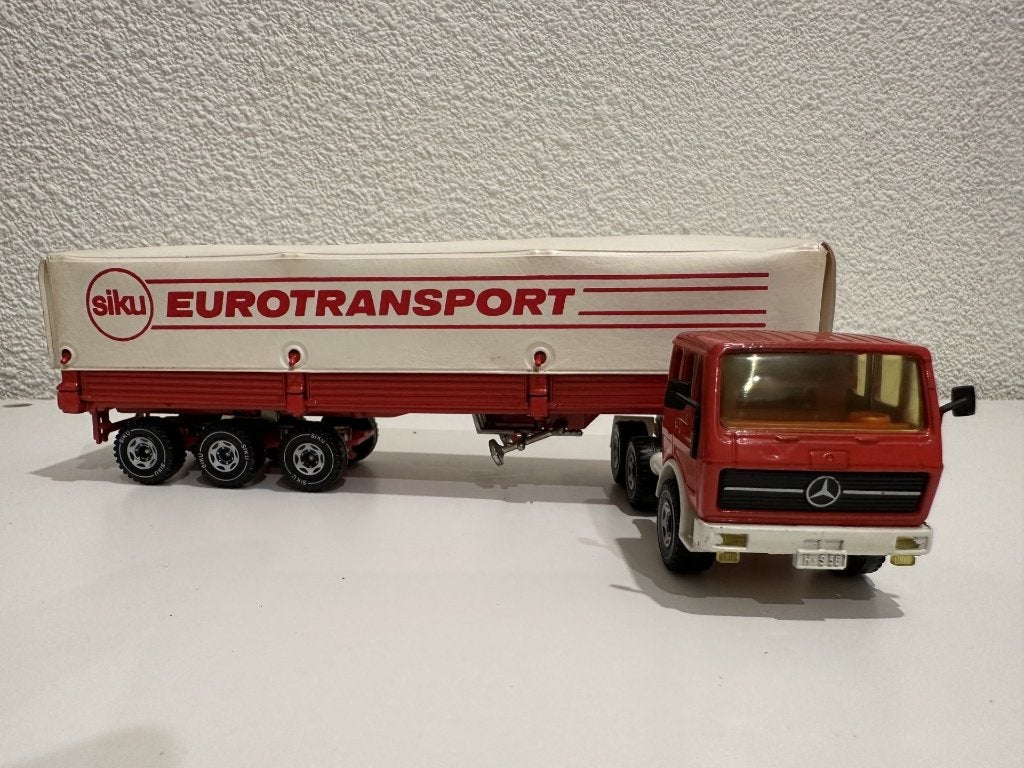 Siku 3412 euro transport rood-wit, Ophalen of Verzenden, Zo goed als nieuw, Bus of Vrachtwagen