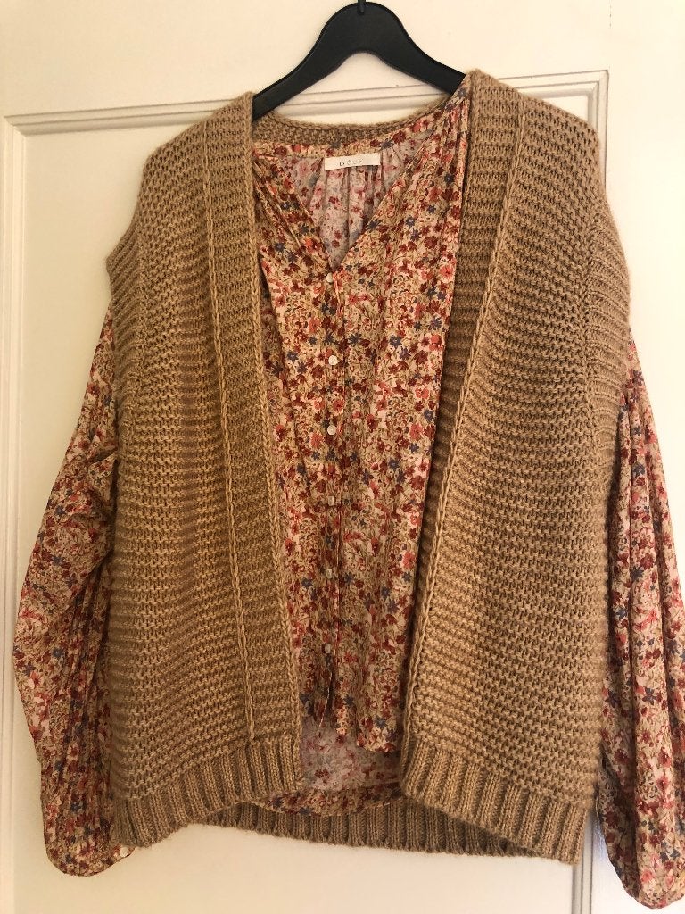NIEUW met kaartje By-Bar camel vest / gilet / spencer mt M, Kleding | Dames, Truien en Vesten, Nieuw, Maat 38/40 (M), Bruin, Verzenden