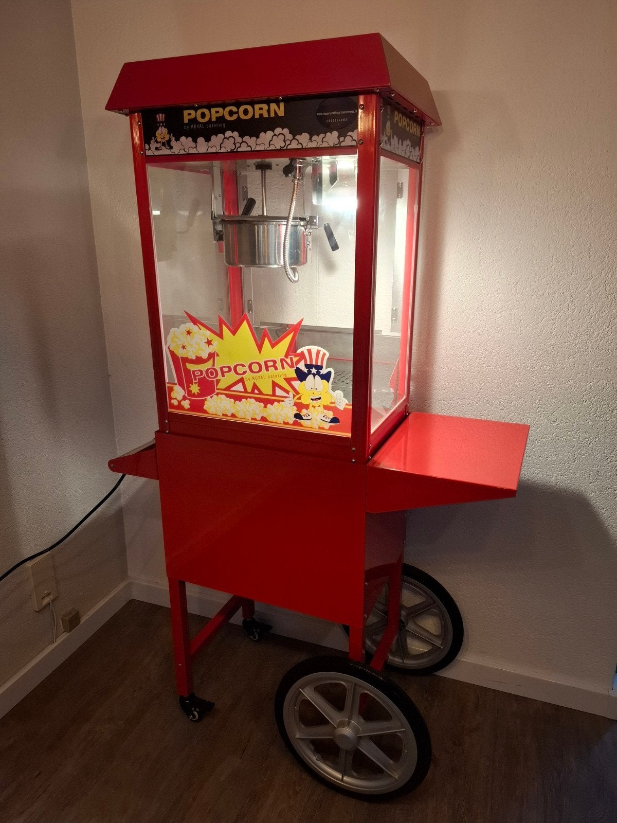popcornmachine met kar te huur, Ophalen of Verzenden, Zo goed als nieuw, Overige