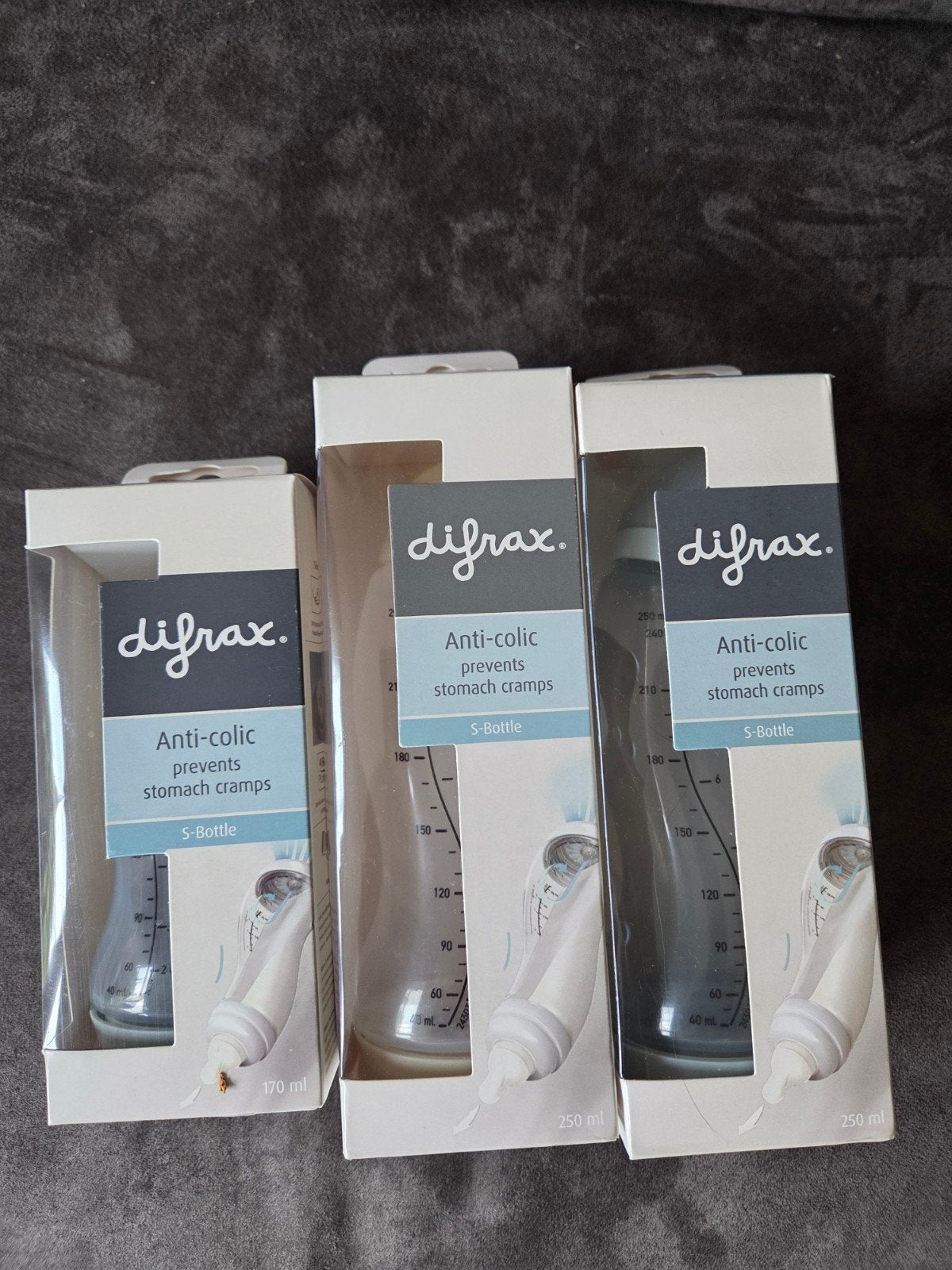 NIEUWE Difrax S-fles anti-colic - 2x 250ml, 1x 170ml, Difrax, Nieuw, Ophalen of Verzenden, Babyfles