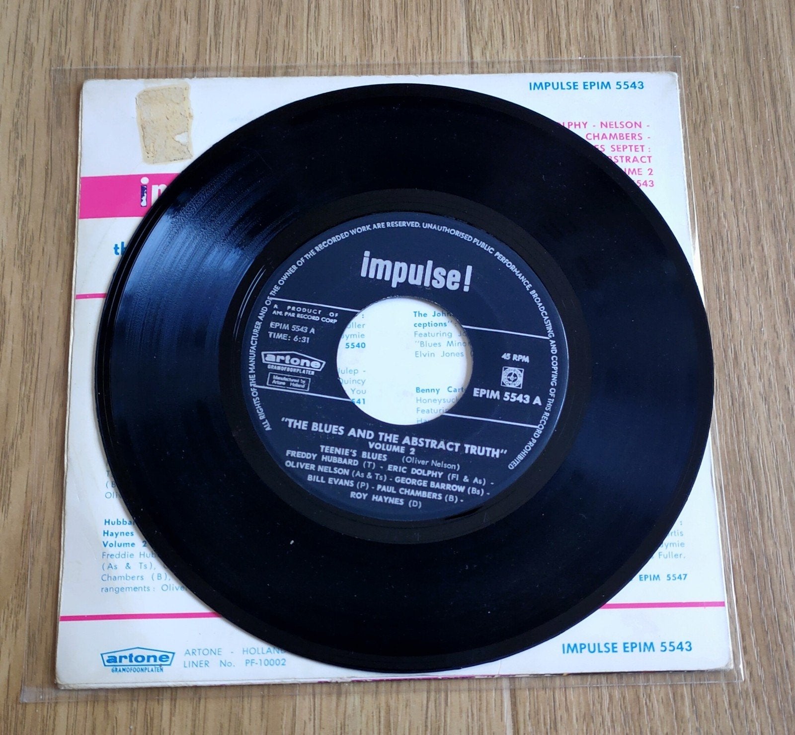Oliver Nelson - The Blues and the Abstract Truth - EPIM 5543, Gebruikt, 7 inch, Ophalen of Verzenden, EP
