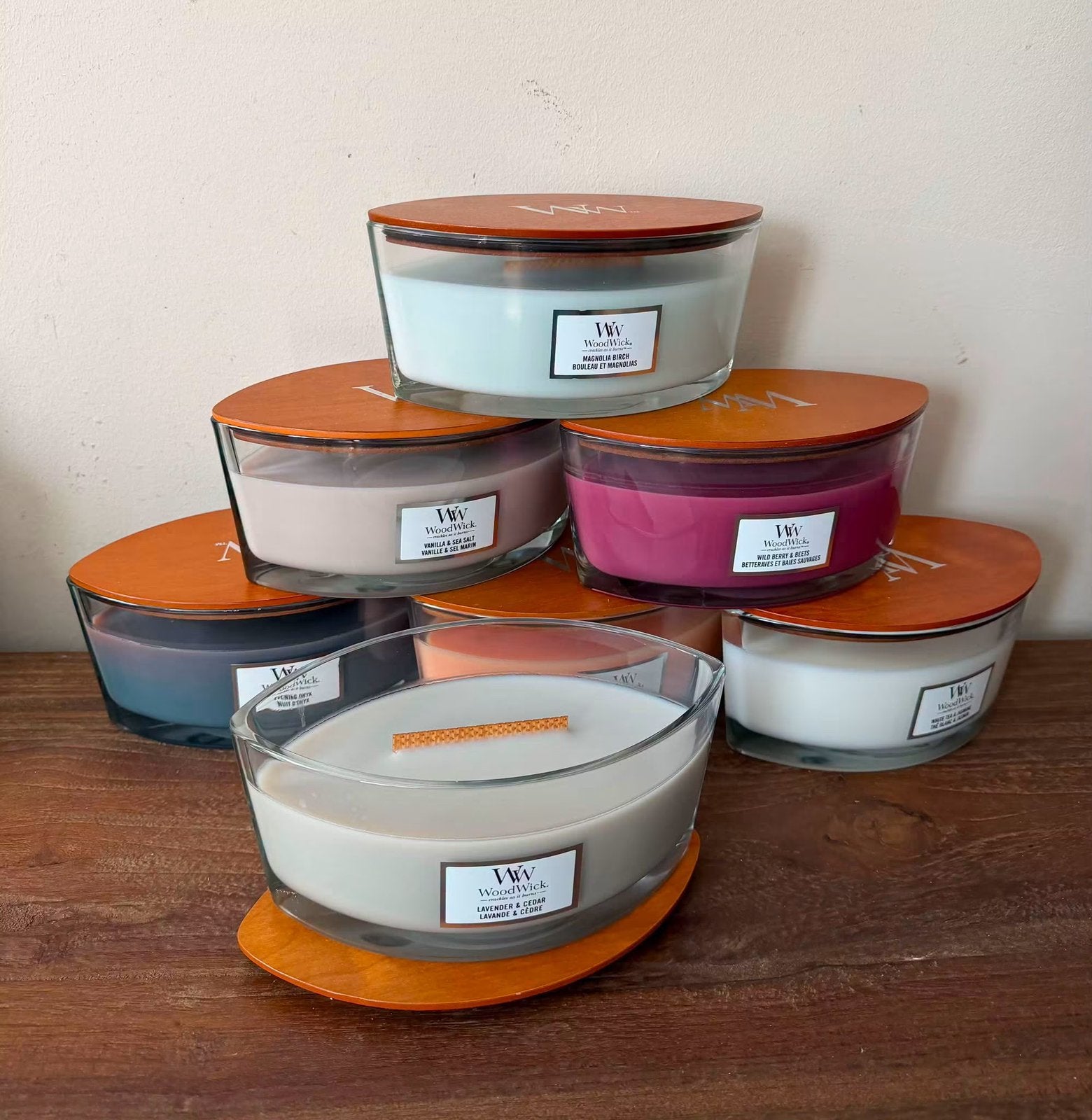 Sale Woodwick geurkaarsen, Ophalen of Verzenden, Zo goed als nieuw, Woodwick