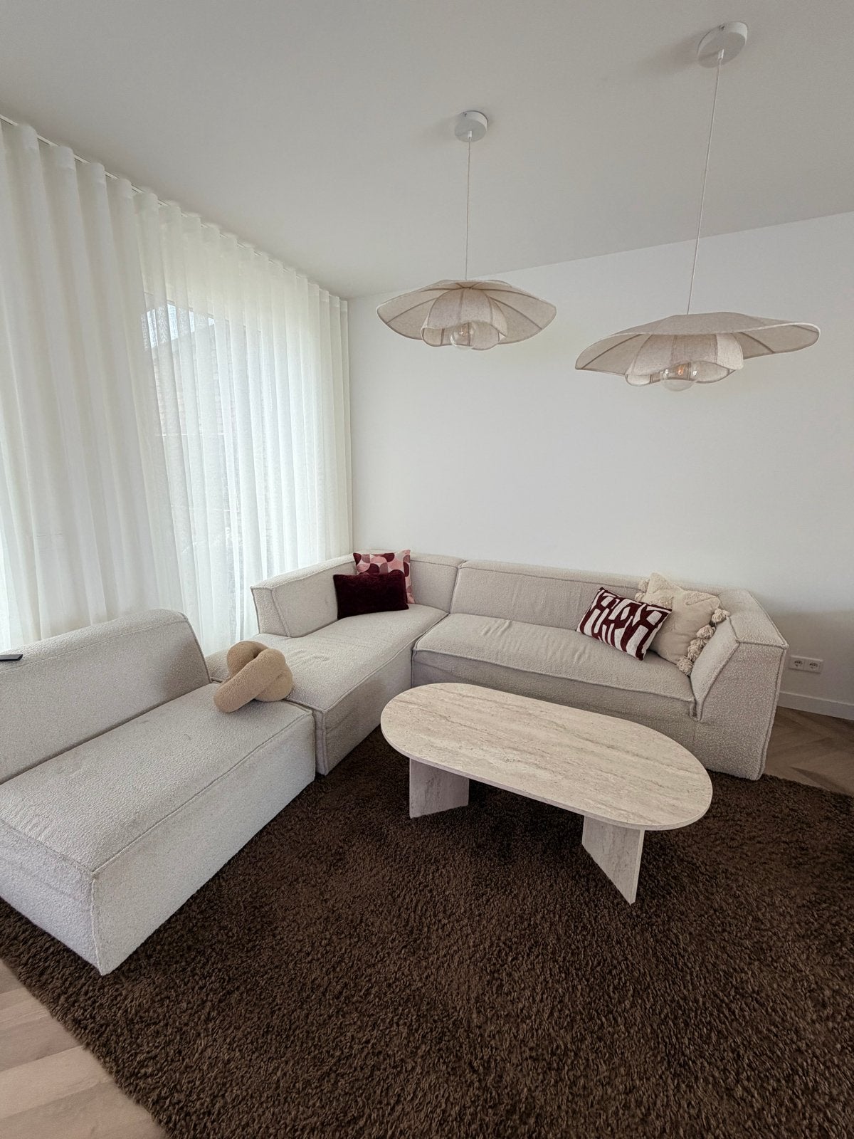 Hoekbank Newton van NOUS Living, met gebruikerssporen, Huis en Inrichting, Ophalen, 250 tot 300 cm, Gebruikt, 100 tot 125 cm