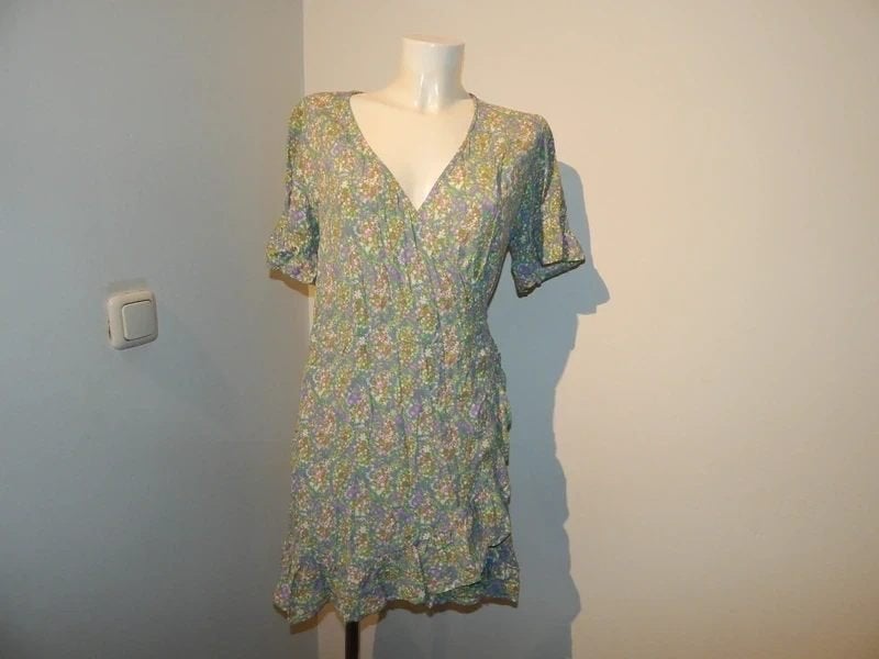 Fabienne Chapot wrap dress bloemen print pastel 40, Maat 38/40 (M), Zo goed als nieuw, Fabienne Chapot, Boven de knie