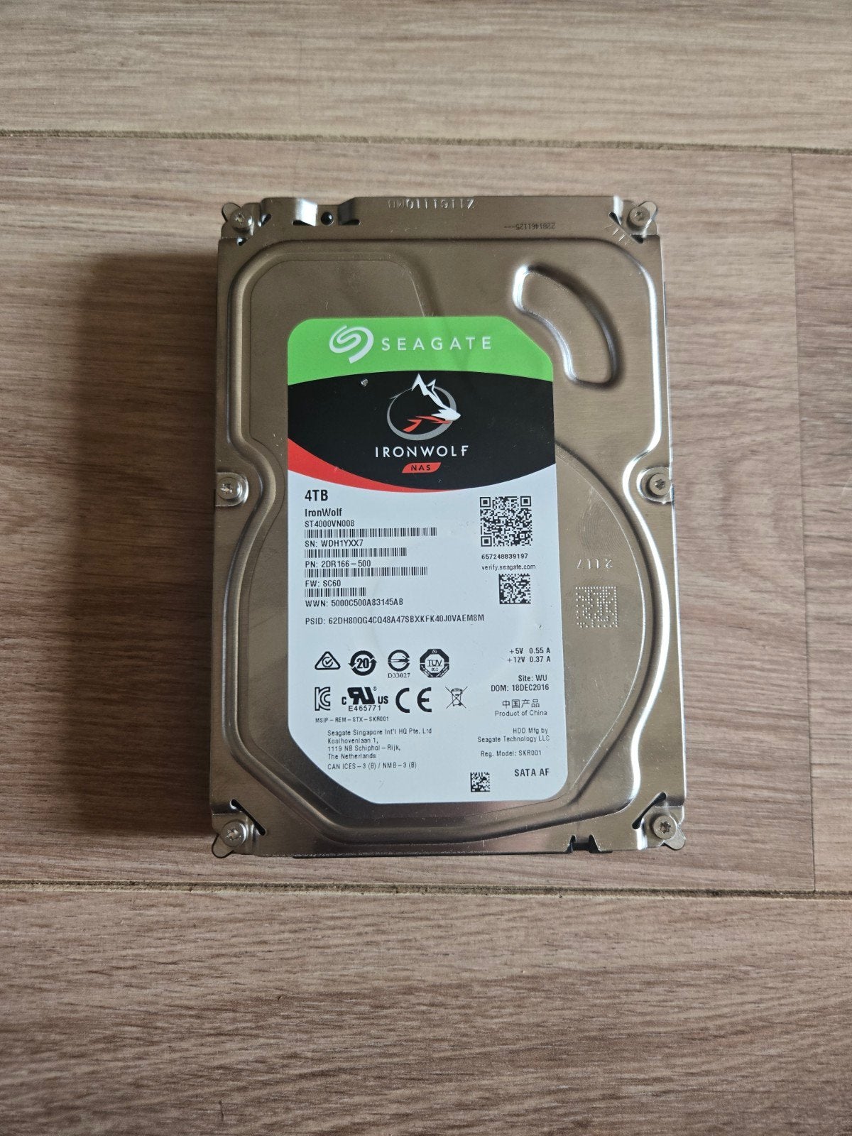 Seagate IronWolf 4TB NAS Harde Schijf (HDD), Ophalen, Intern, Gebruikt, Server