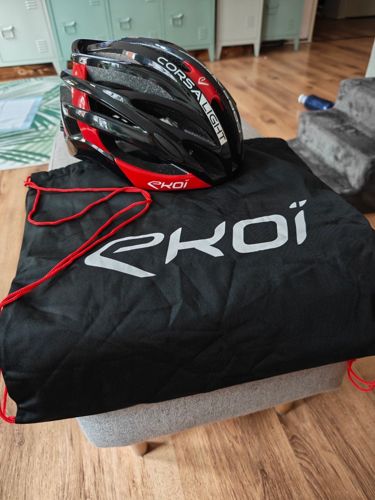 EKOI Corsa Light Fietshelm L/XL Zwart Rood, Fietsen en Brommers, EKOI, Ophalen of Verzenden, Zo goed als nieuw, L
