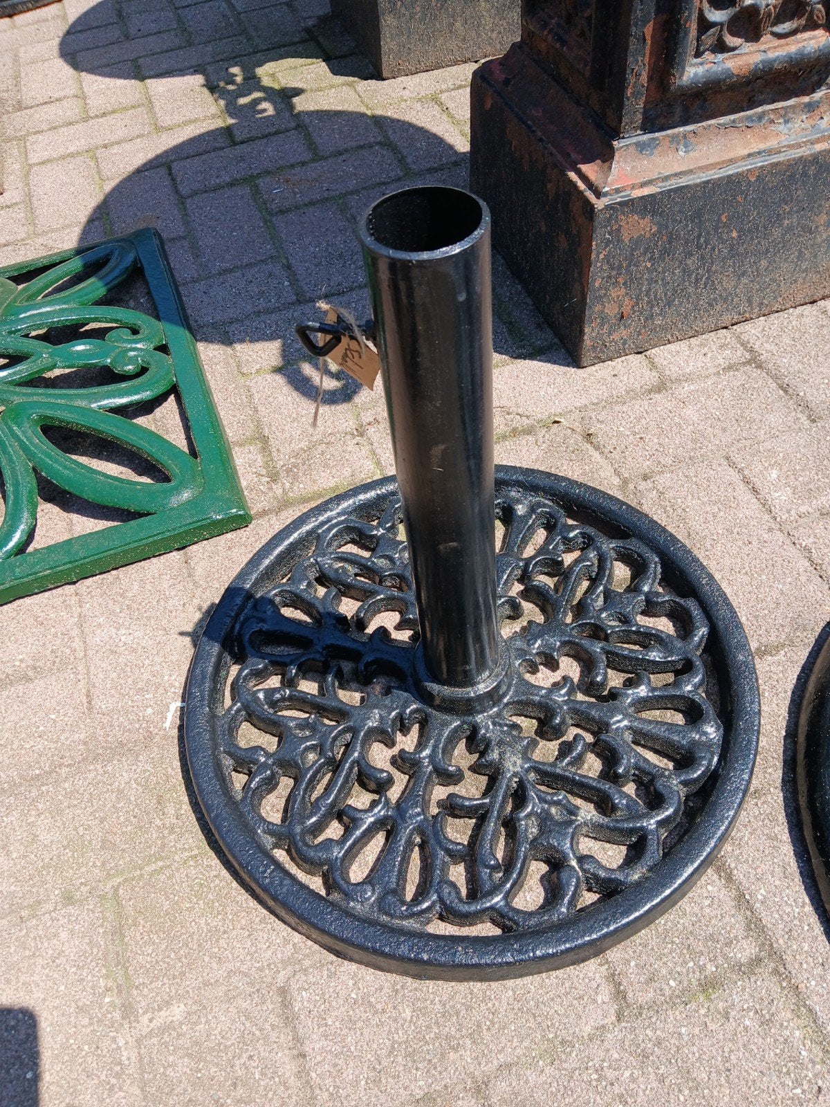 Gietijzeren parasolvoet, Ophalen, Minder dan 1 meter, Parasolvoet